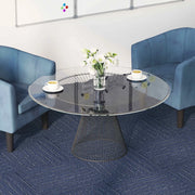 Piastrella per Tappeto Strisce Blu 50 x 50 cm 20 pcs