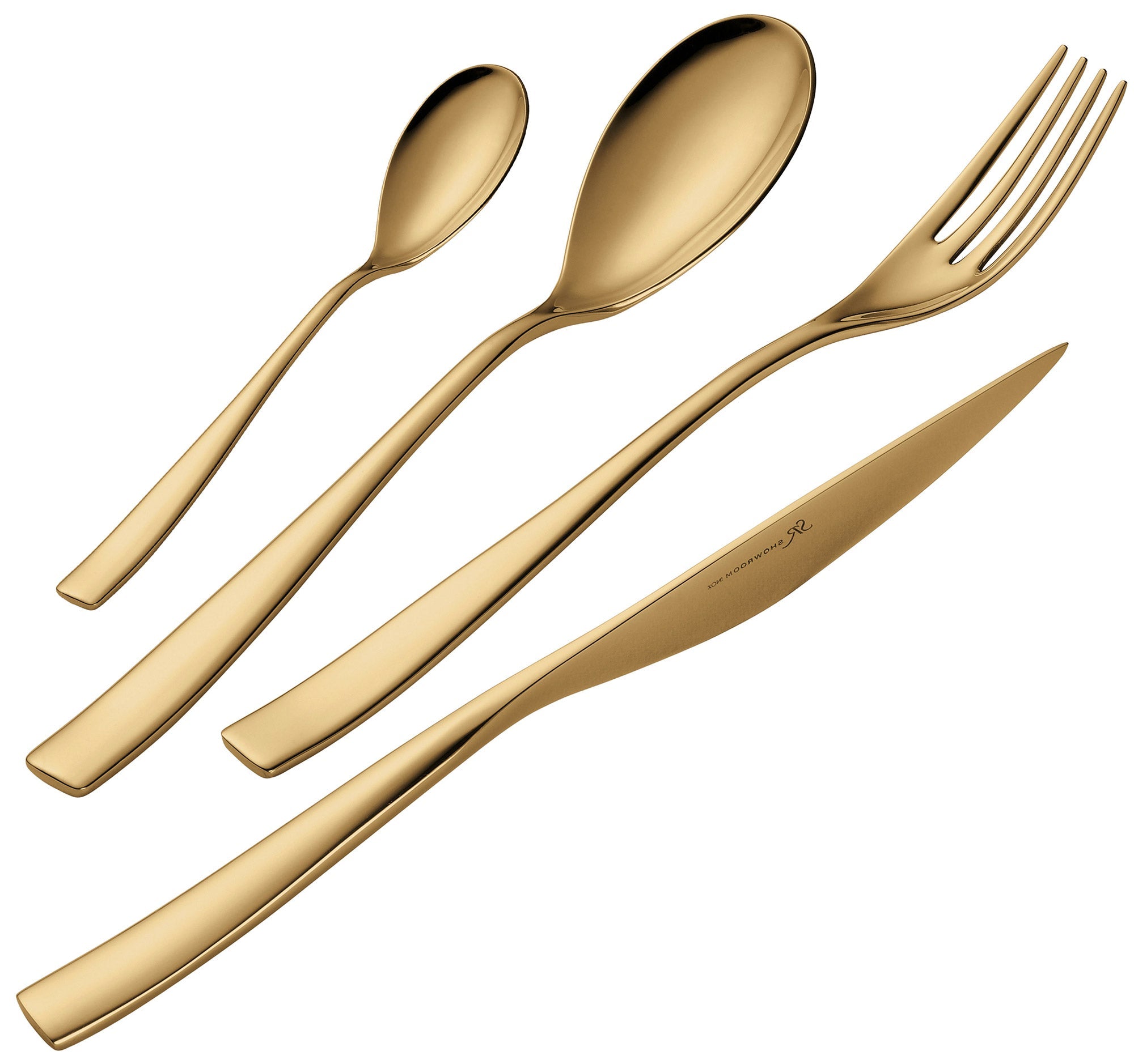 Servizio Set di Posate 24 Pezzi in Acciaio 18/10 PVD Eme Etoile Gold