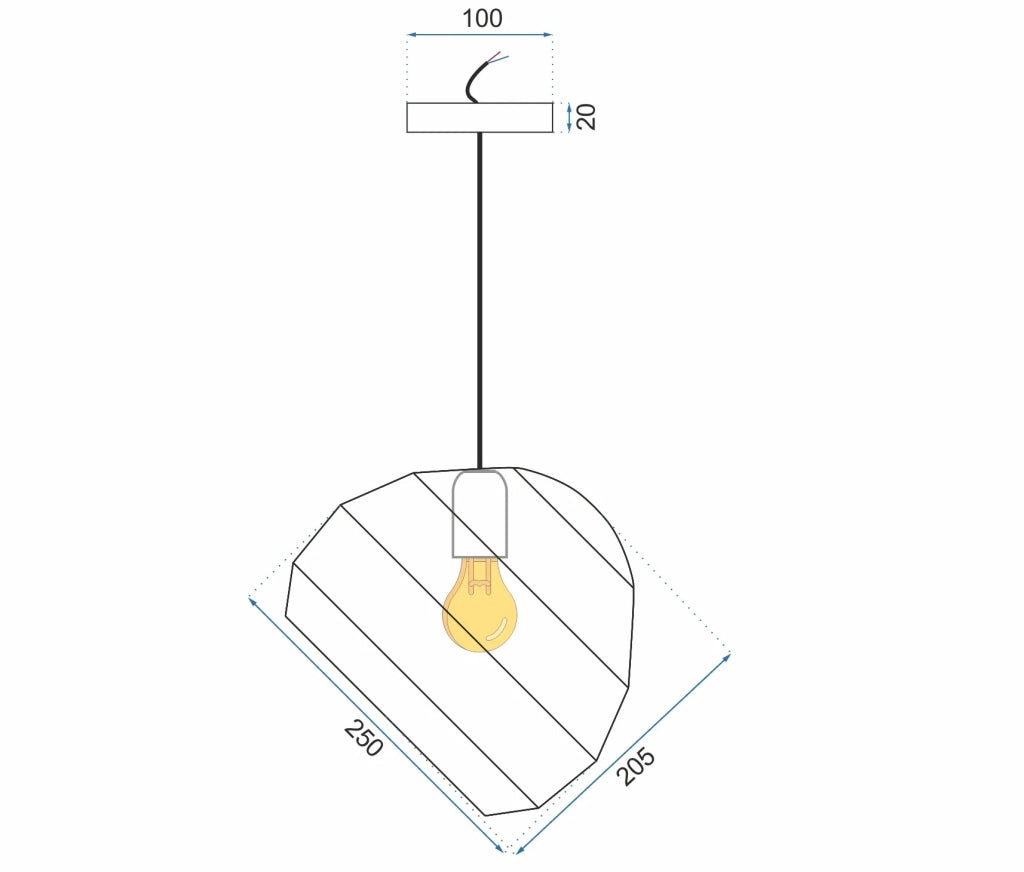 Lampada Da Soffitto Pensile Palla APP382-1CP