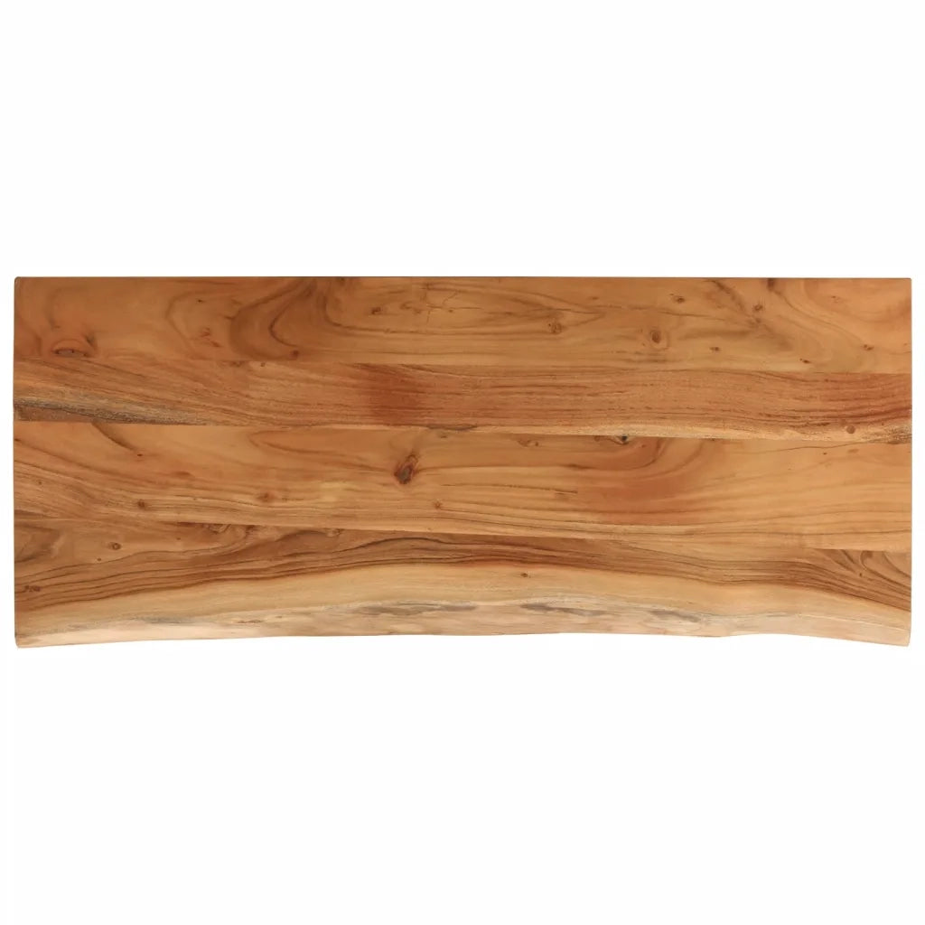 Piano Tavolo 90x40x2,5 cm Rettangolare Legno Acacia Bordi Vivi 370251