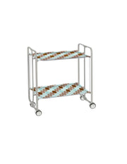 Carrello da cucina pieghevole grigio con ruote BAUHAUS 2 ripiani