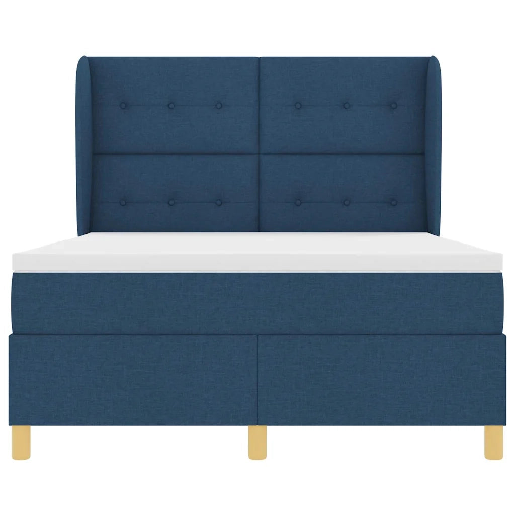 Letto a molle con materasso Blu 200 x 160 cm Tessuto 3340766