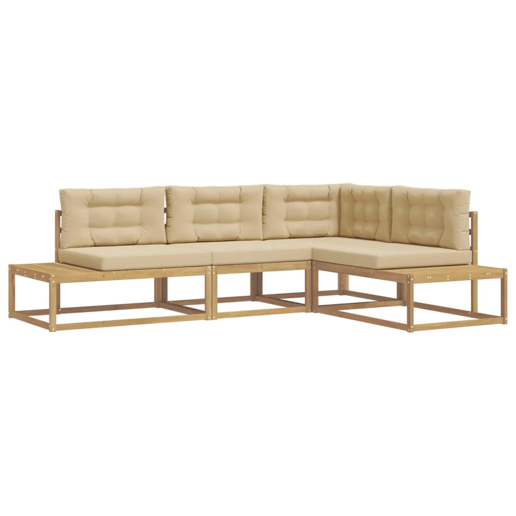 Set di divani da esterno Bianco 277,5 x 198,5 x 73 cm