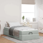 Struttura letto con materasso 2 pcs Grigio chiaro Velluto