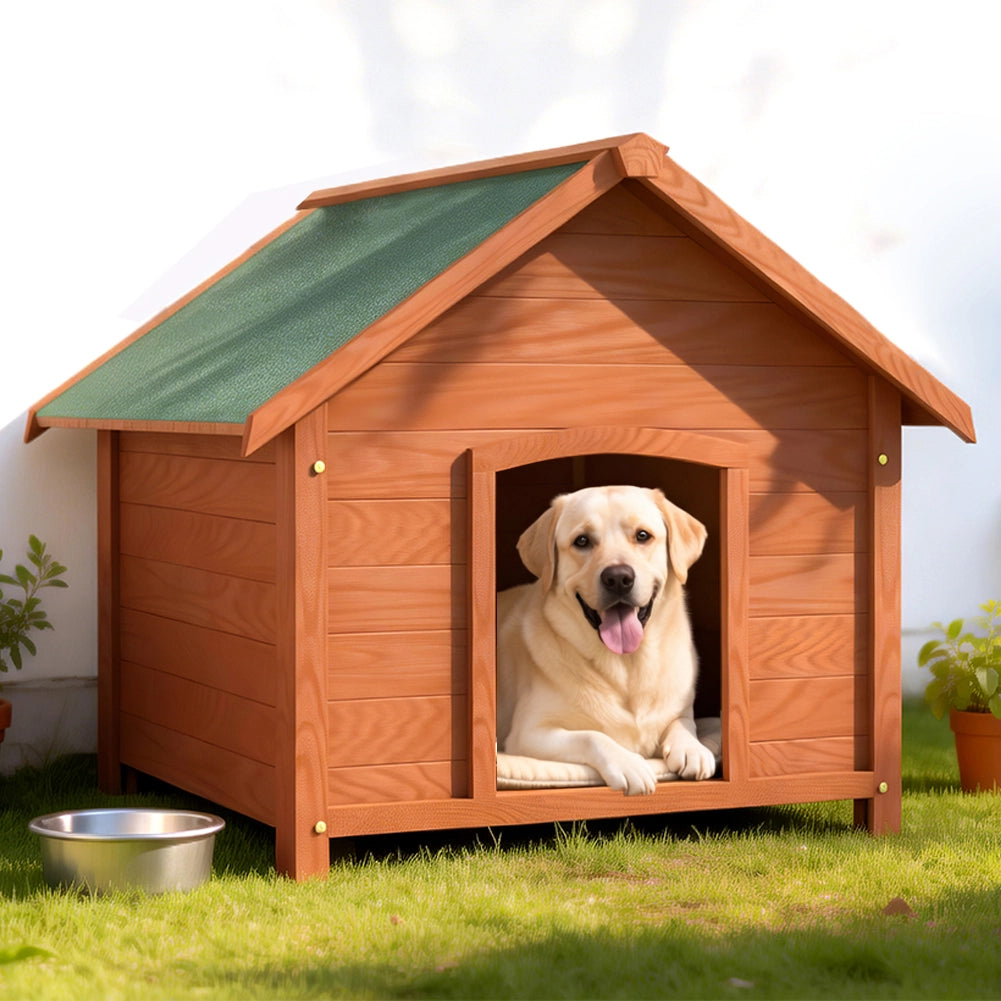 Cuccia per Cani in Legno da Esterno Tetto Apribile Impermeabile 89x84x76cm