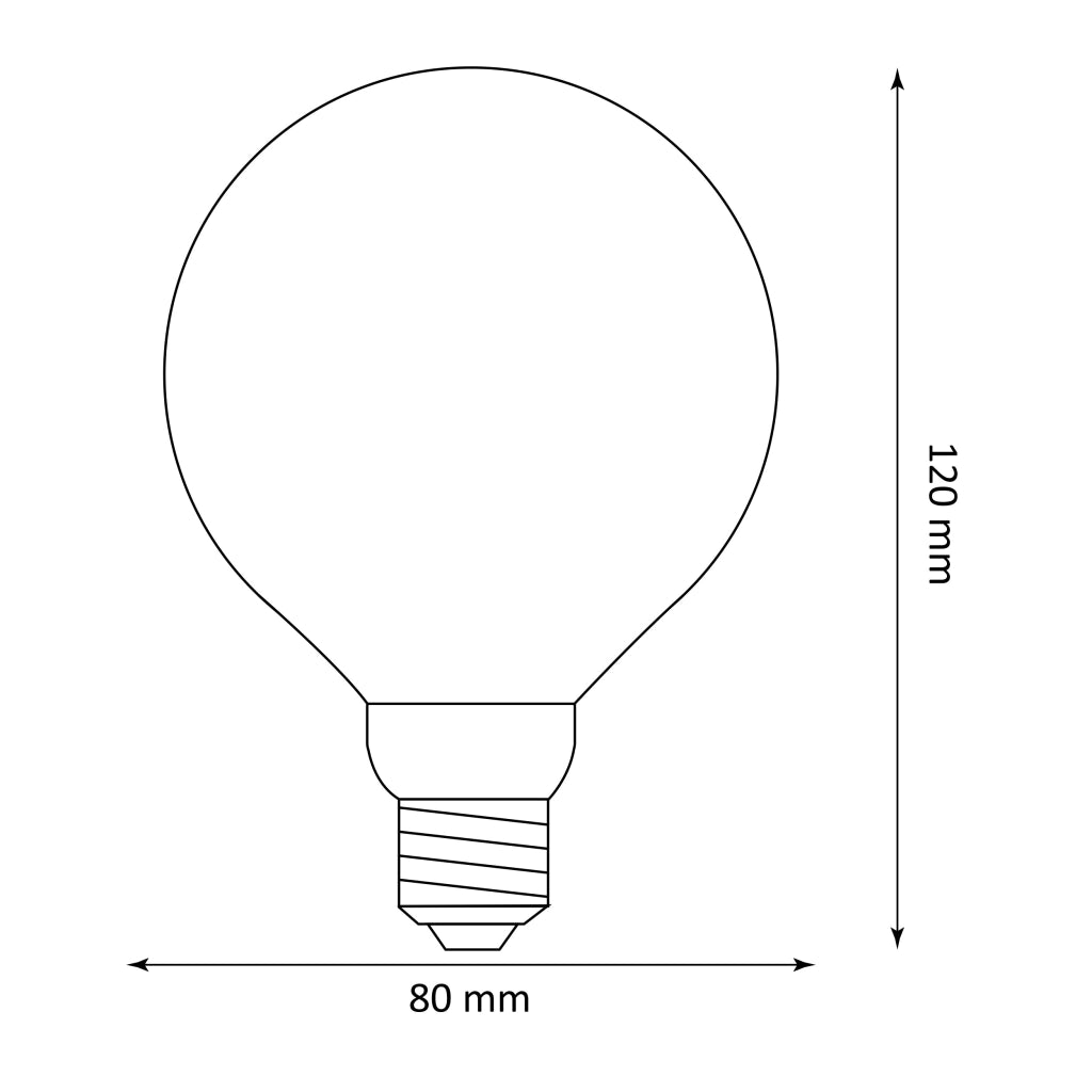Lampadina LED G80 ambra E27 4W 200lm 1800K Polux
