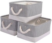 Set di archiviazione multifunzionale - 3 pezzi - Sostenibile - Maniglie - Dimensioni 31x21x16 cm - Adatto per abbigliamento, giocattoli - Contenitori di archiviazione