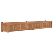Fioriera rialzata per piante fiori terrazza giardino 200 x 30 x 25 cm legno massello di teak marrone 02_0039222