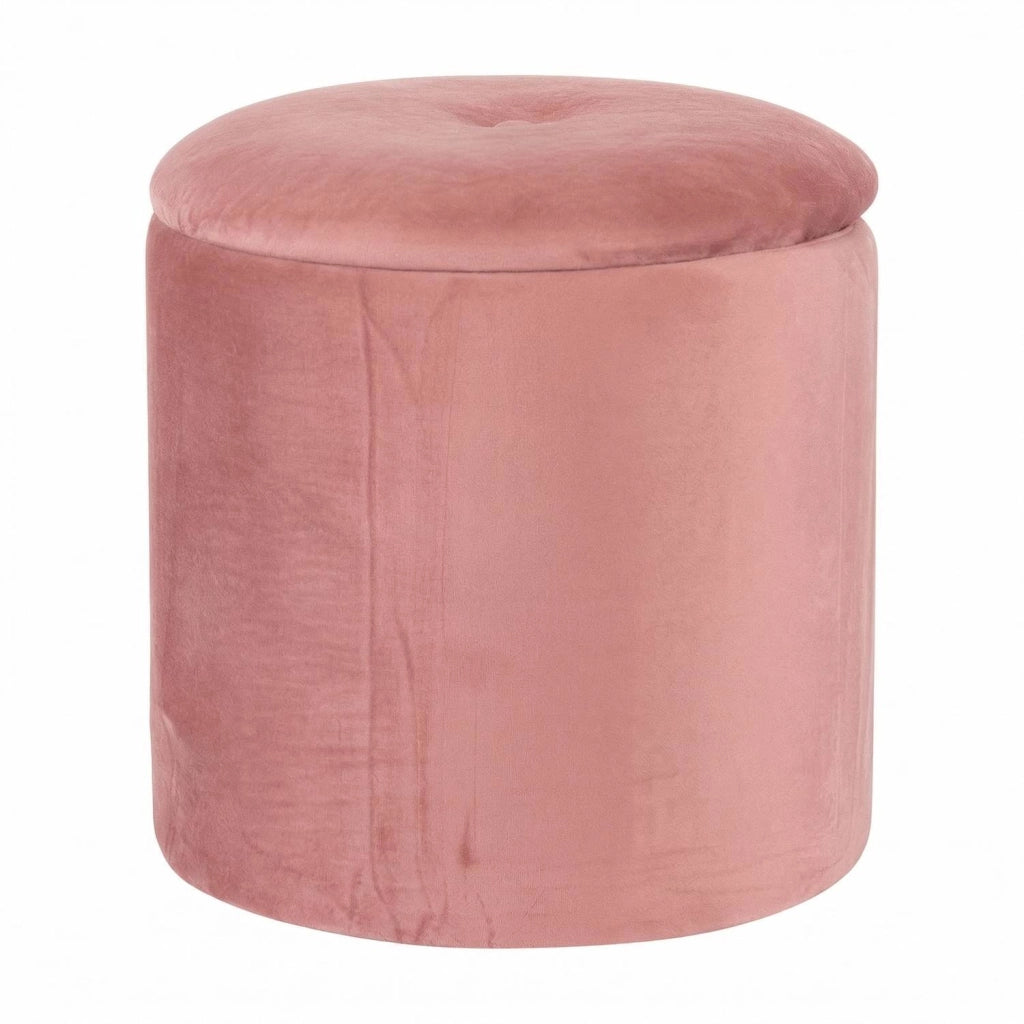 Marvin Pouf Contenitore in Velluto Selina Sgabello Salvaspazio con Vano Portaoggetti Seduta Moderna Elegante per Soggior