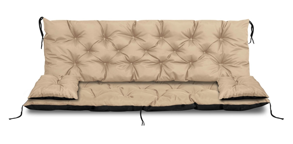 AIO FACTORY Set di cuscini da giardino 150x60 cm impermeabile beige
