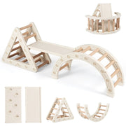 Set da arrampicata triangolare 78 x 42 x 69 cm ideale per lo sviluppo motorio in un ambiente accogliente realizzato in HDPE beige 20_0018284
