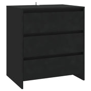 Credenza | Madia | Buffet da pranzo | Armadio da pranzo Nera 70x41x75 cm in Truciolato