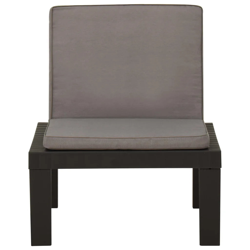 Sedie a Sdraio da Giardino con Cuscini 2 pz in Plastica Grigio cod mxl 20354