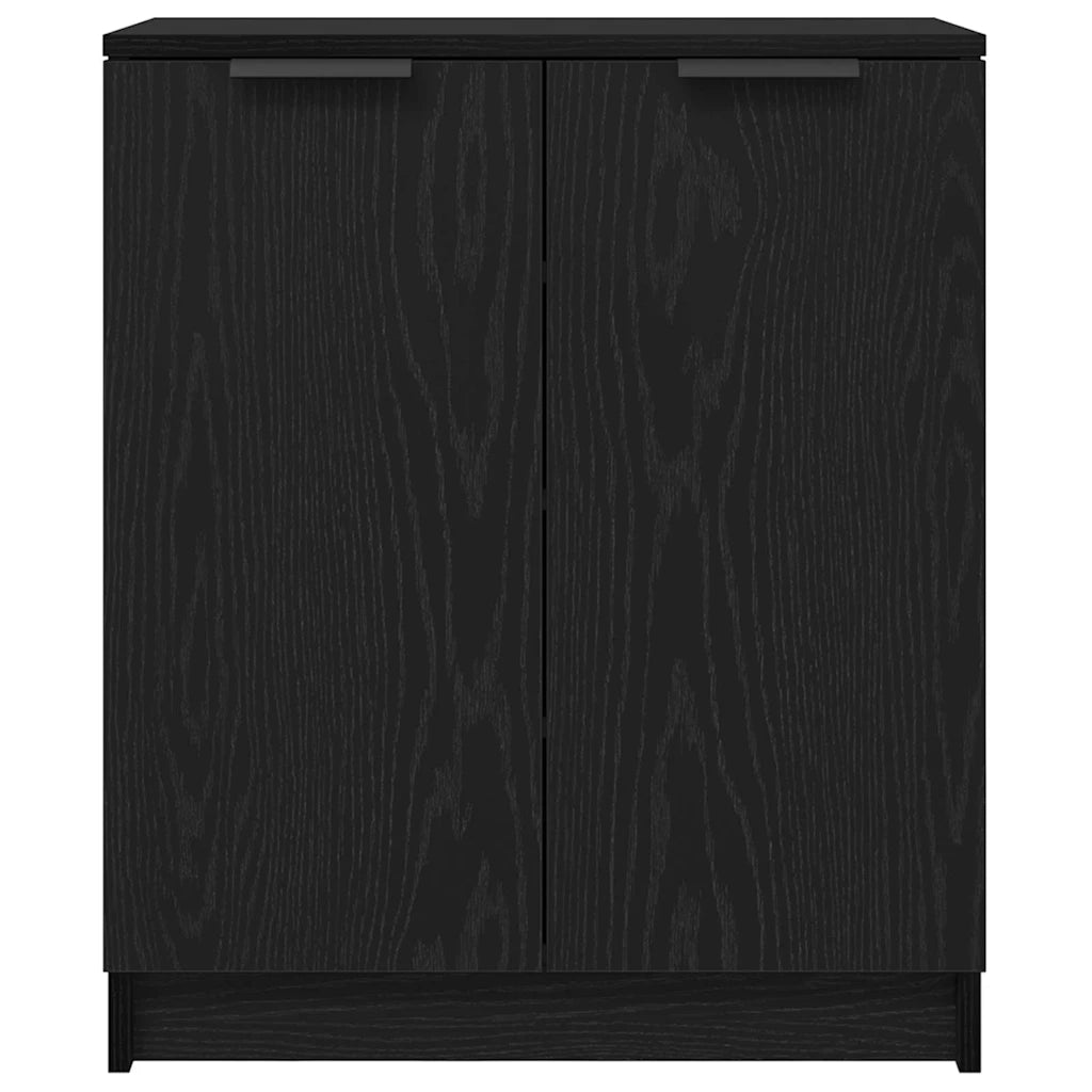 Mobile per scarpe-Scarpiera Rovere Nero 59 x 35 x 70 cm Legno multistrato