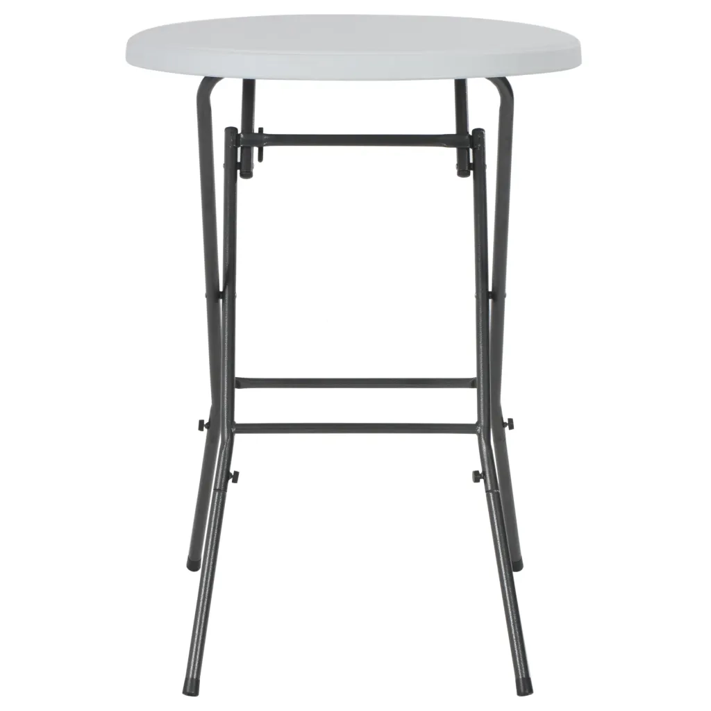 Tavolo da Bar Pieghevole Bianco 80x110 cm in HDPE 44560