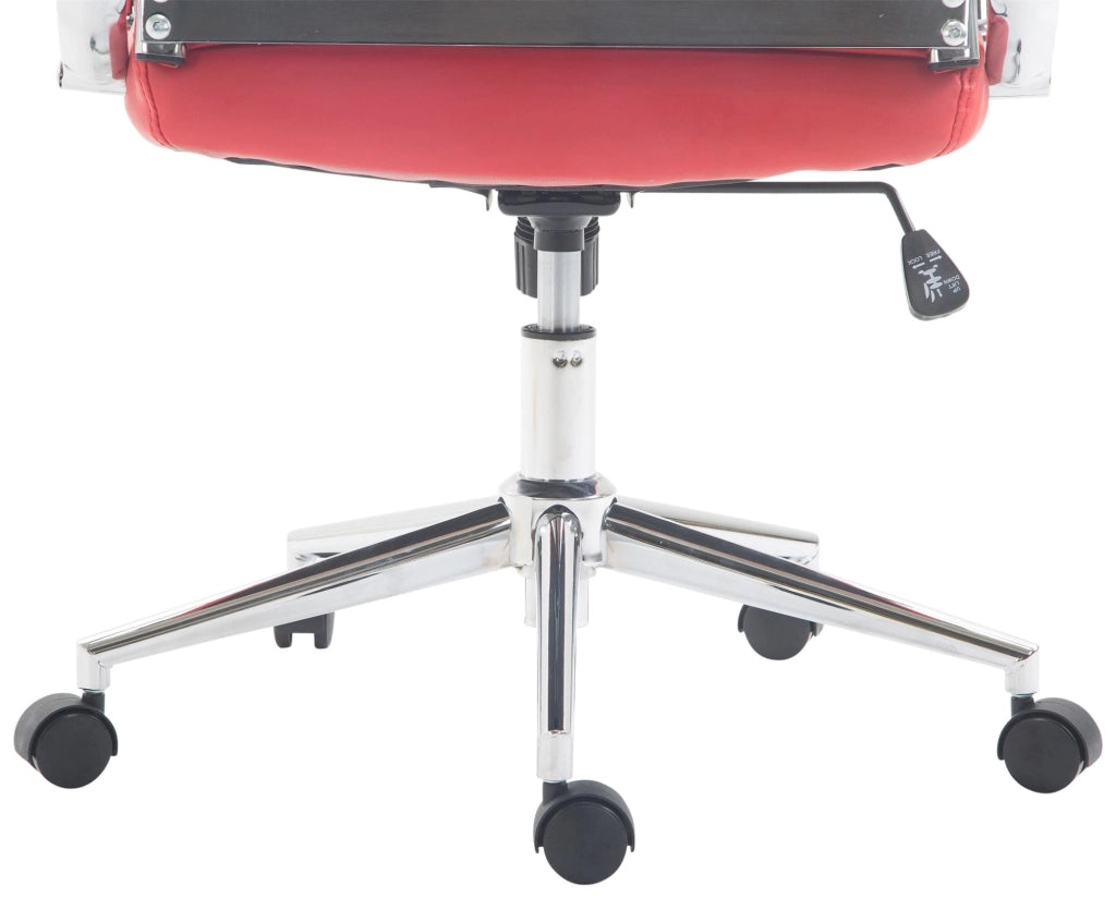 Sedia ufficio Kolumbus in similpelle rosso
