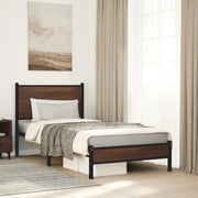 Giroletto senza Materasso in Metallo Rovere Marrone 90x190 cm
