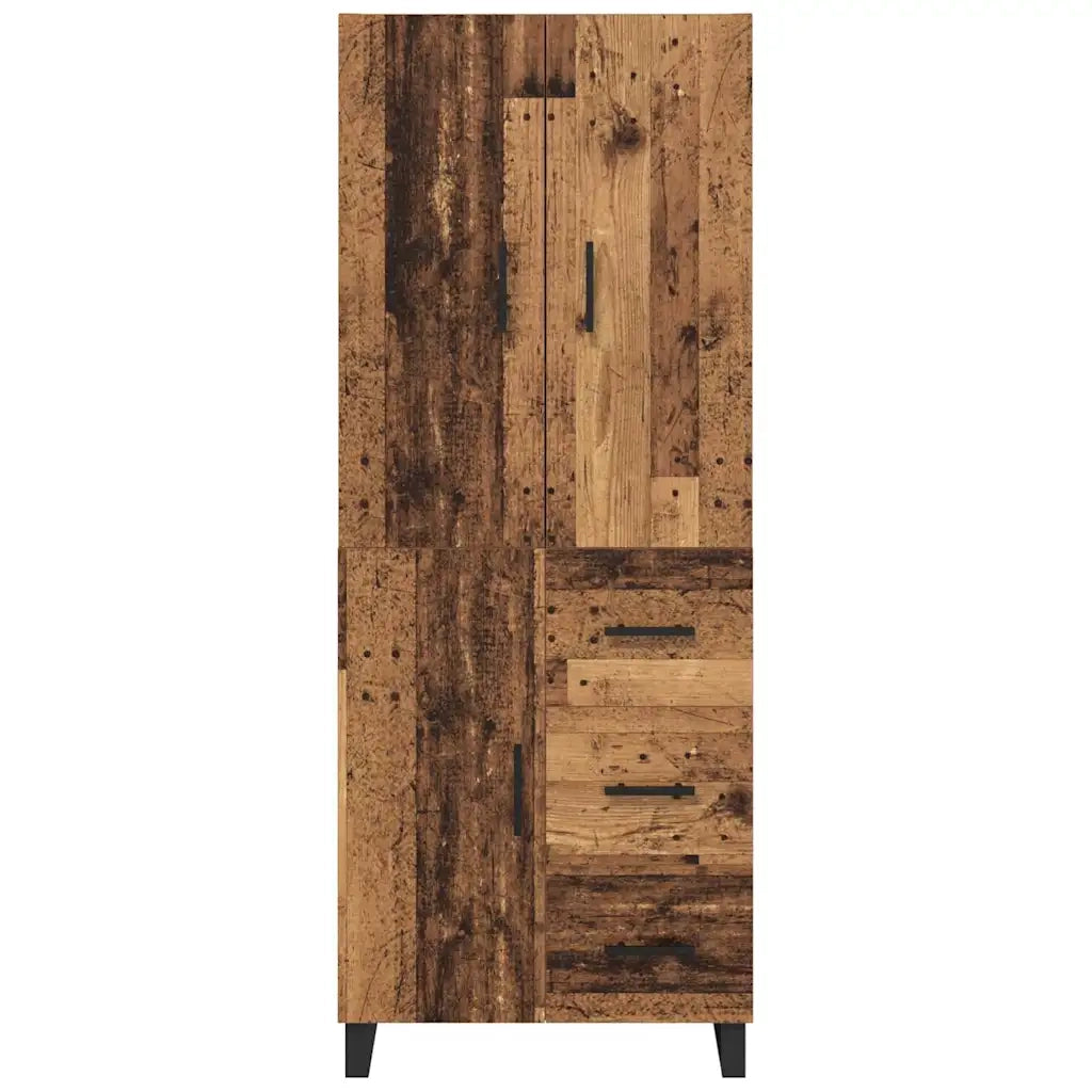 Credenza con cassetto 2 pcs Legno vecchio 69,5 x 34 x 180 cm 3415693