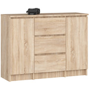 Cassettiera AKORD K100 Quercia Sonoma 101 cm 2 ante 3 cassetti 101x35x76 cm
