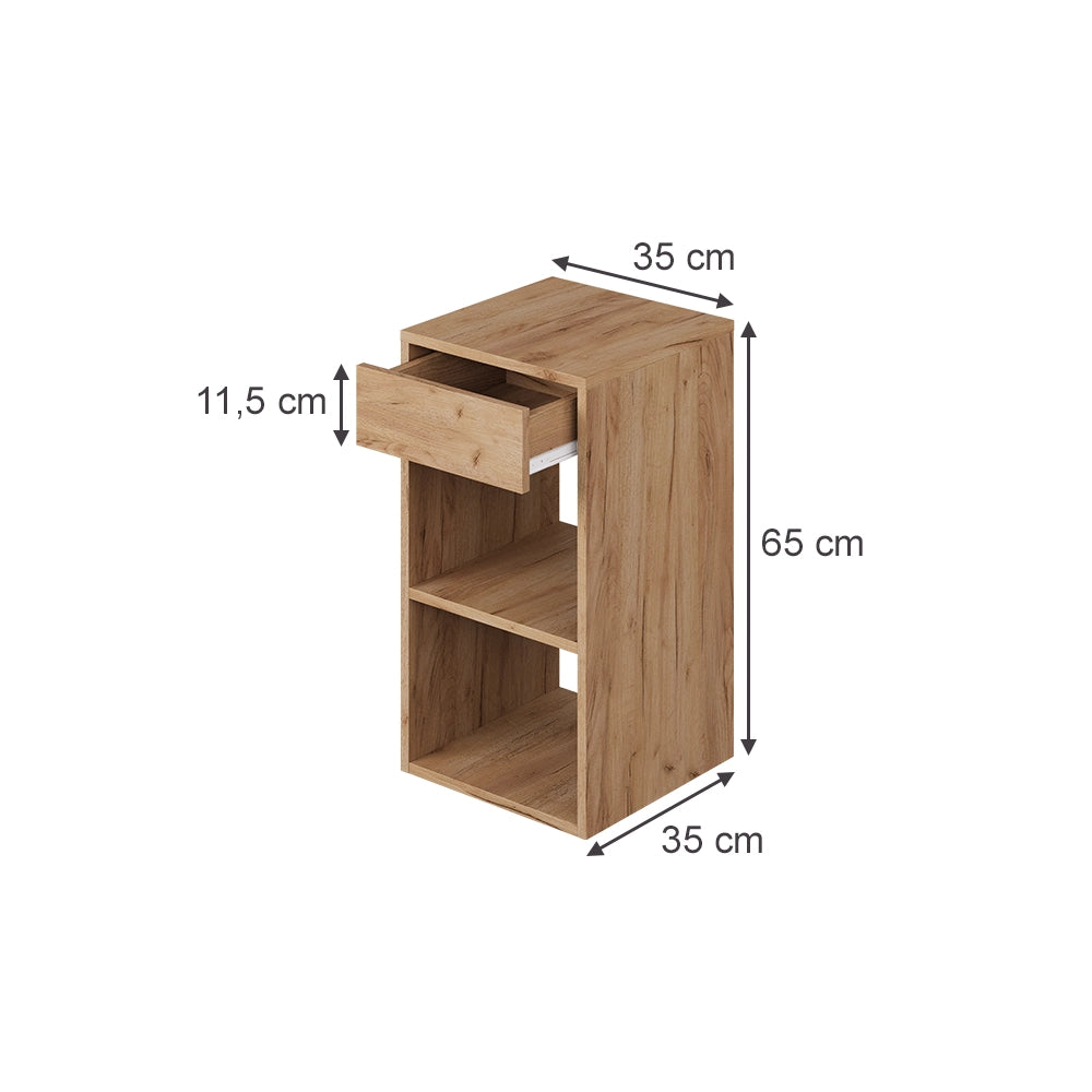 Vicco Comodino Quercia dorata Set di 2
