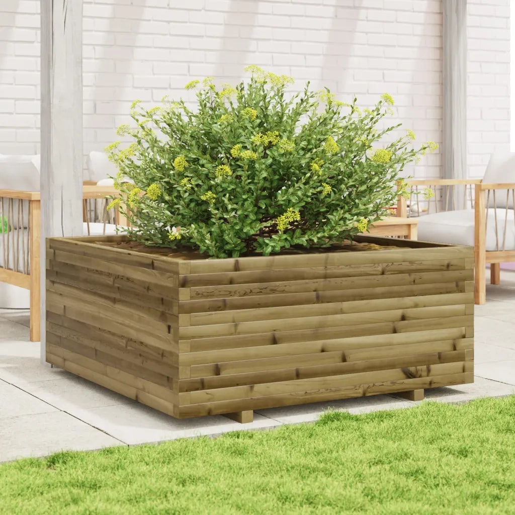 Fioriera da Giardino 110x110x49,5 cm Legno di Pino Impregnato