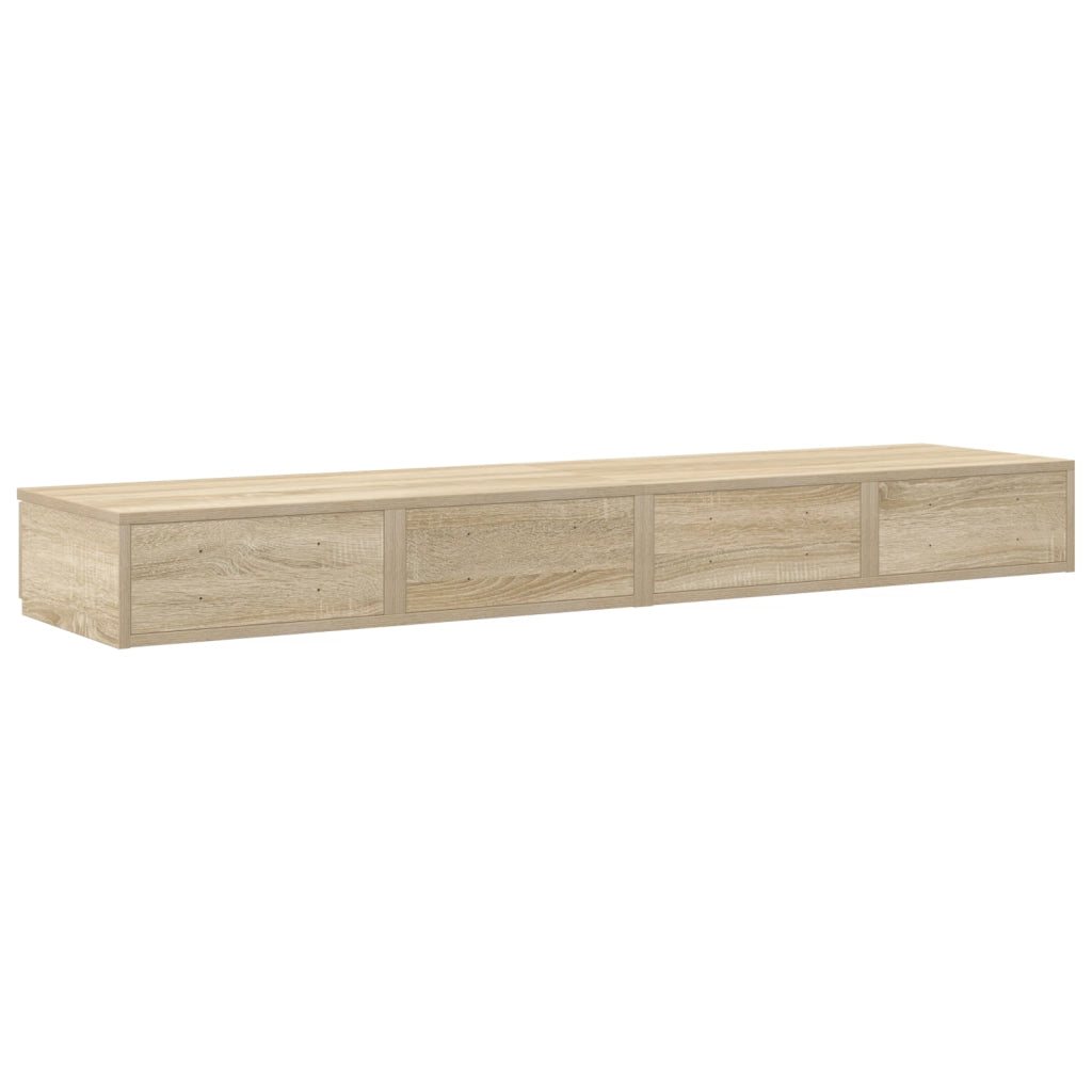 Cassetti per Letto  Rovere Sonoma 160x36,5x16,5 cm in legno ingegnerizzato