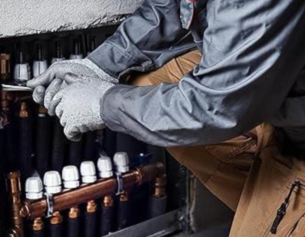 GUANTO POLIESTERE/NITRILE IDEAL STAR Tg. 8 - 12 paia- IDEAL STAR