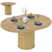 Tavolo da pranzo estensibile, tavolo da cucina, per 6-8 persone, 110-150 x 75 cm, effetto legno naturale