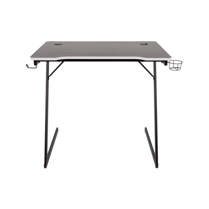 Scrivania Gaming Flame Nera/bianca 80x50x75