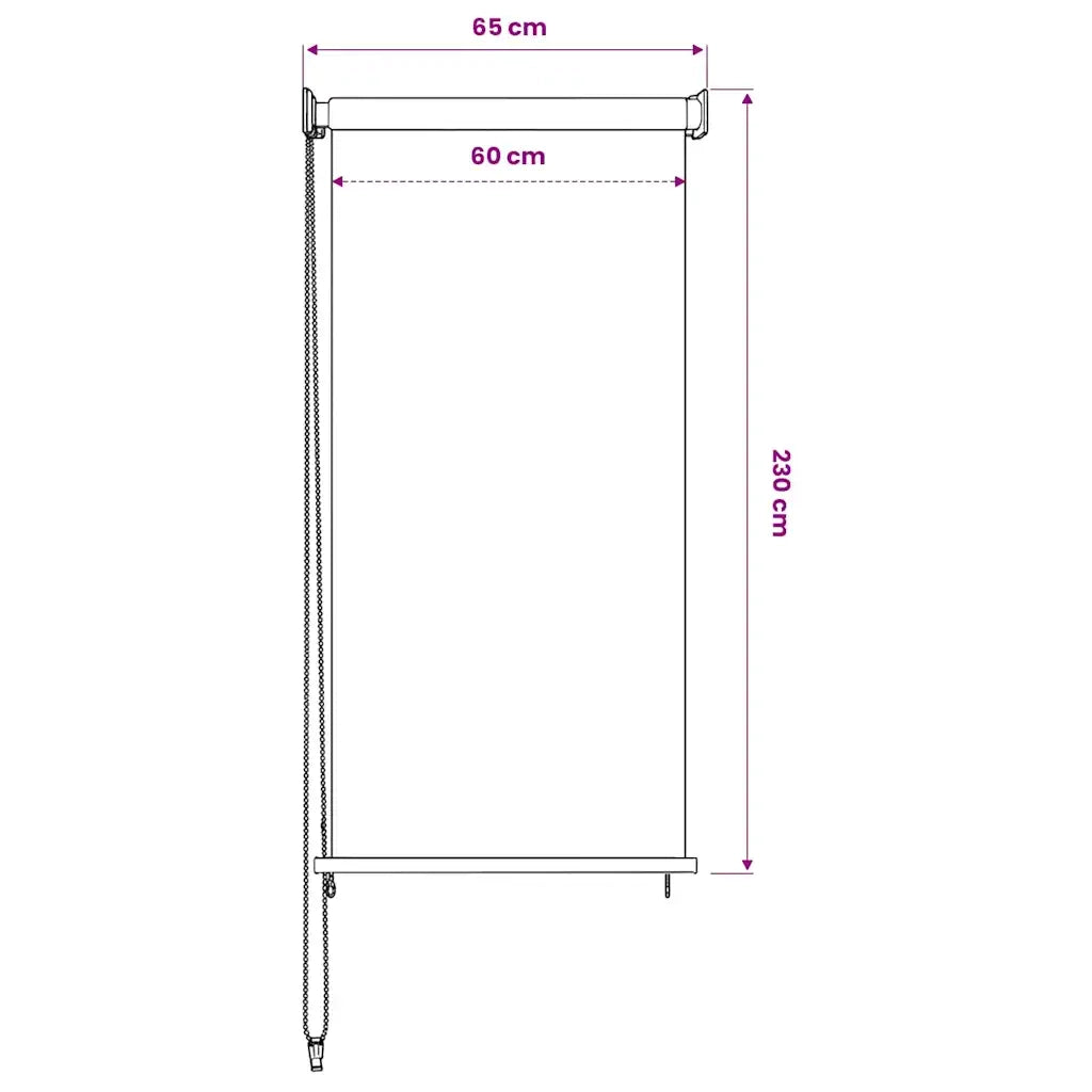 Tenda a Rullo per Esterni 65(L)x230(A) cm Beige 312588