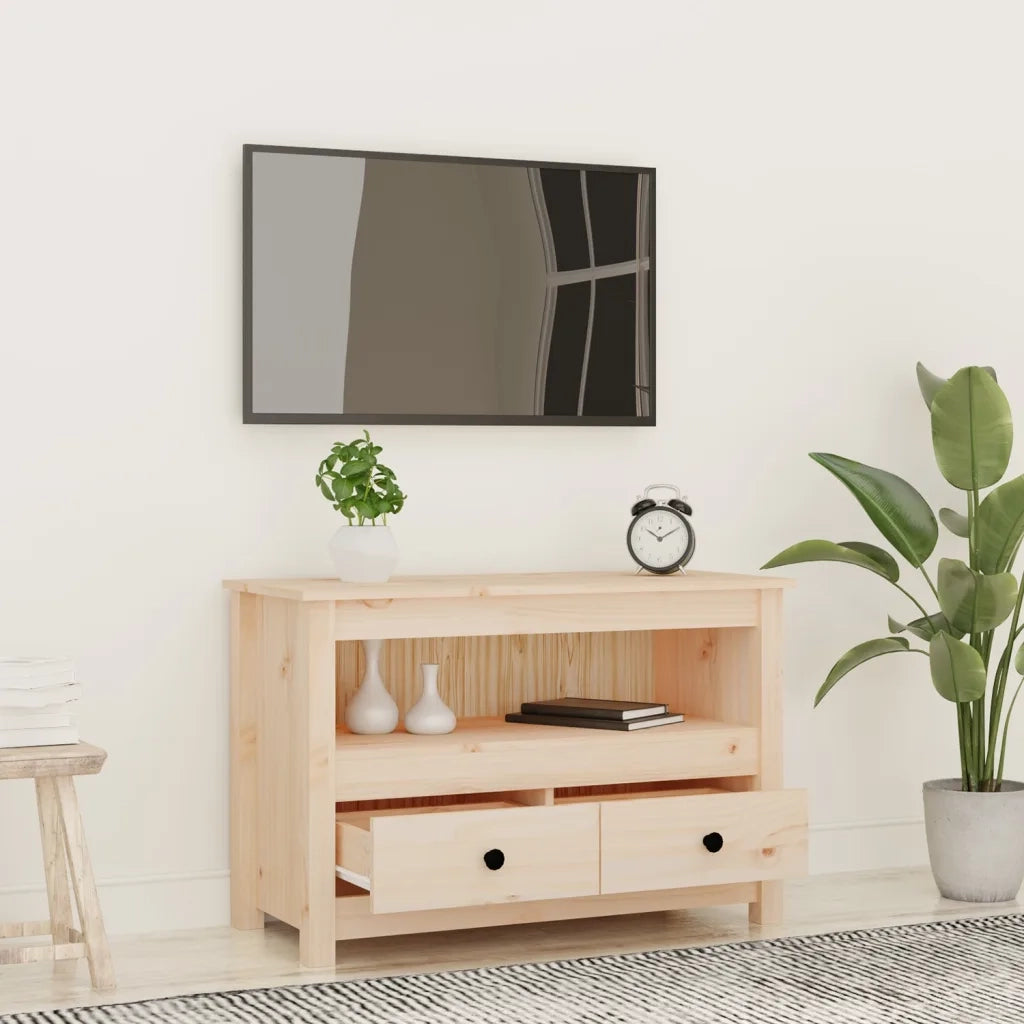 Mobile Porta TV 79x35x52 cm in Legno Massello di Pino cod mxl 20635