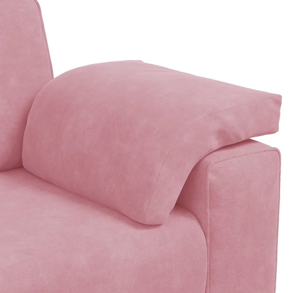 Divano Divanetto-Sofa Rosa 120 cm in Velluto