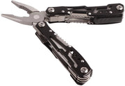 Tang Multifunzionale - Nero Acciaio Inossidabile - Fodero Ripiegabile - Attrezzo da Campeggio - Occhiali da Taglio - Equipaggiamento da Esterno - Duraturo e Leggero - Multitool