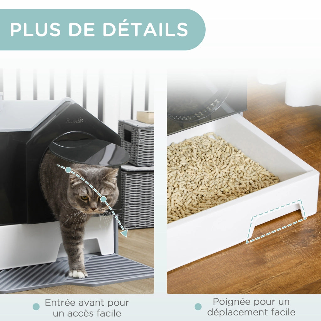 Casetta per gatti con lettiera ¨C zephmum ¨C 47x45x42 cm