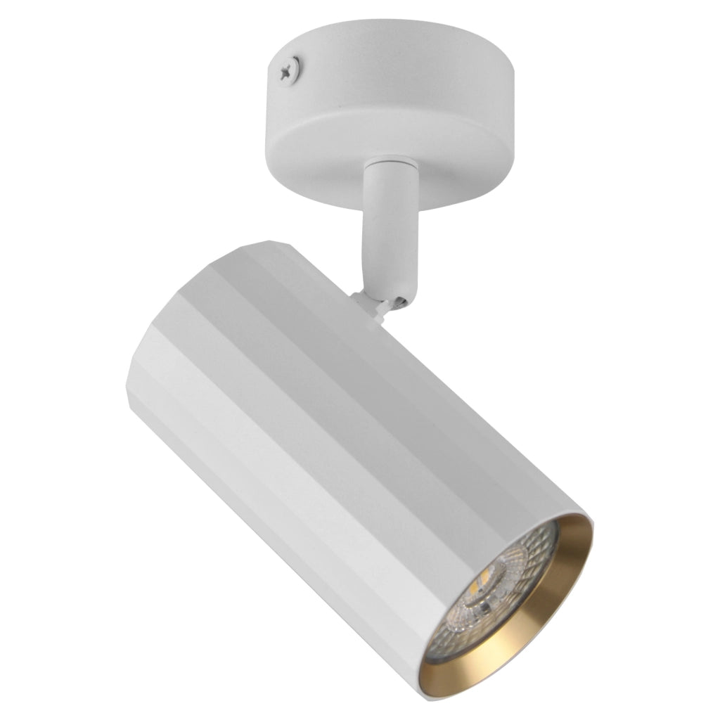 Plafoniera/Applique Polux NICEA bianco-oro GU10 1 luce