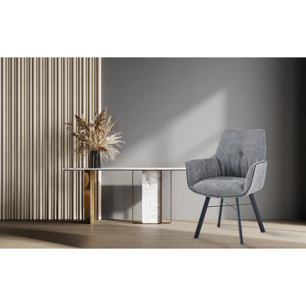 Poltroncina Allie 100 Girevole con Braccioli Grigio