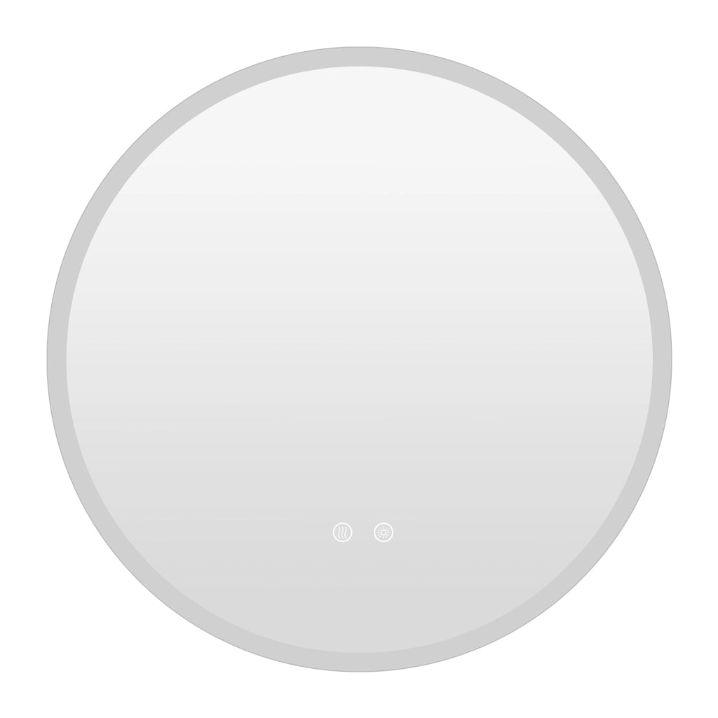 Specchio led bagno rotondo parete vetro temperato 3 colori, Specchio trucco dimmerazione anti-appannamento memoria 60 cm