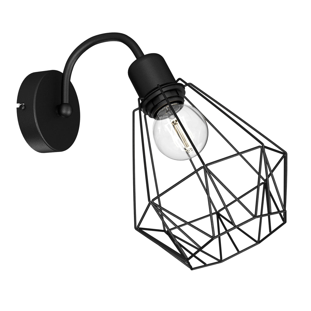 Applique loft nera a gabbia Bergen 1xE27 15W Luminex
