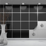 Tegel stickers 14.5 x 14.5 cm per Bagno e Cucina - Tegole self-adesive - Finestra nera lucida - 30 Adesivi per tegole