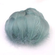 Set di piume naturali da decorazione - 100 pezzi - Piume di anatra - Dimensioni variabili 7-12 cm - Decorazione per feste - Lavori di arte fai da te - Piume decorative
