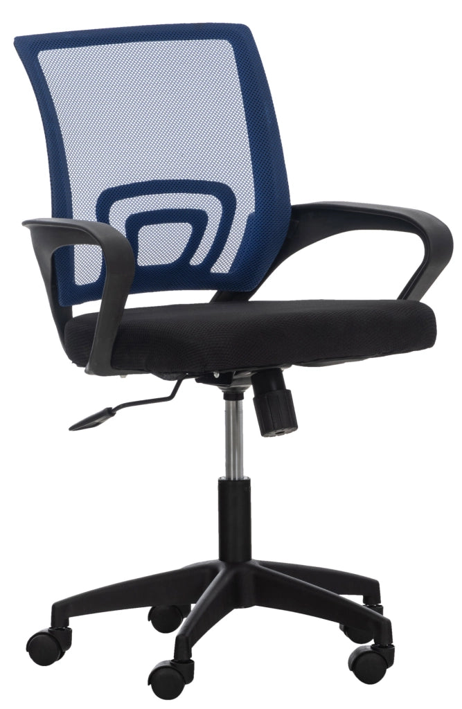 Sedia da ufficio Auburn con ruote blu
