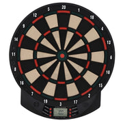 Bersaglio a freccette elettronico in PP con 6 Freccette e Tabellone segna Punti, 44x39.5x 2.2cm, Nero