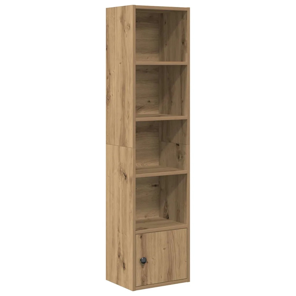 Libreria-Scaffale per Libri-Mobile di Stoccaggio Rovere Artigianale 31x24x127 cm in Legno Multistrato