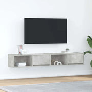 Mobili TV 2 pz Grigio Cemento 80x31x25,5cm in Legno Multistrato 861461