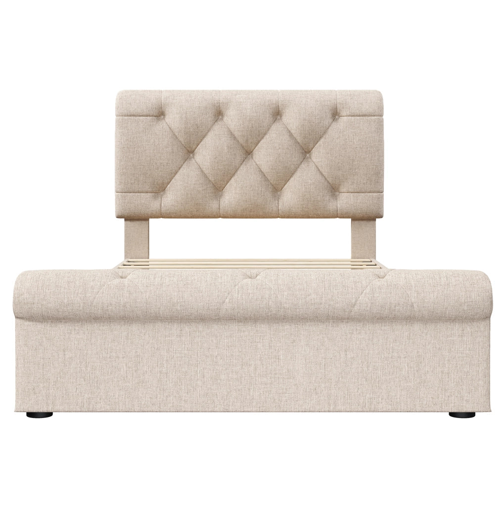 Letto singolo 90x200 con 2 cassetti, testiera regolabile e materasso H3