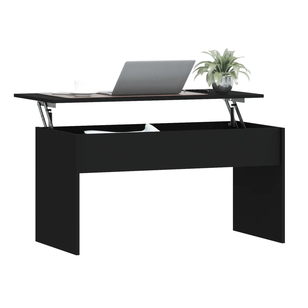 Tavolino da Salotto Nero 102x50,5x52,5 cm in Legno Multistrato 809630