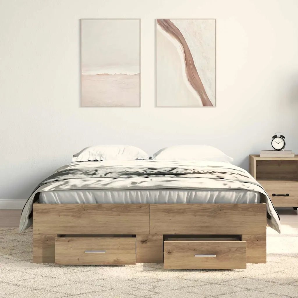 Struttura del letto-Giroletto Rovere artigianale 120 x 190 cm 245142