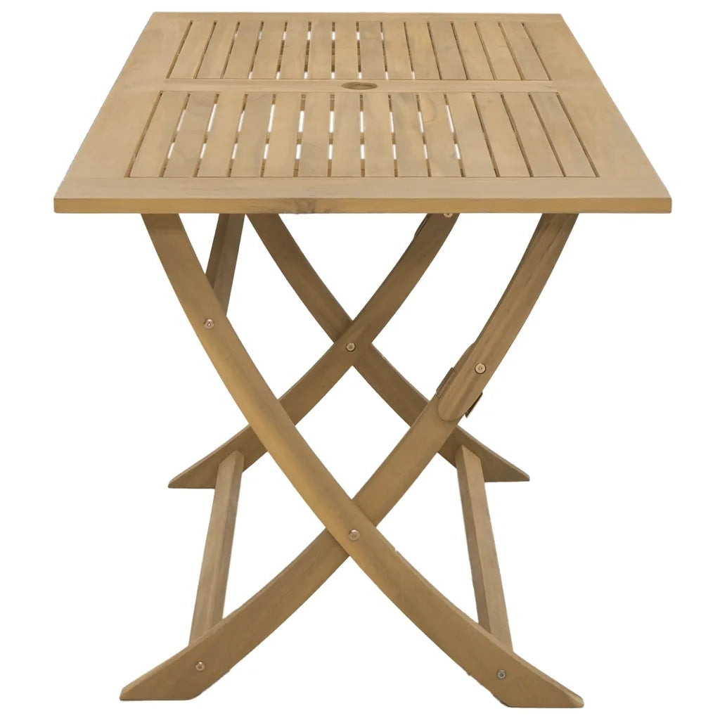 Tavolo da Giardino Pieghevole 120x70x75cm Legno Massello Acacia 365745