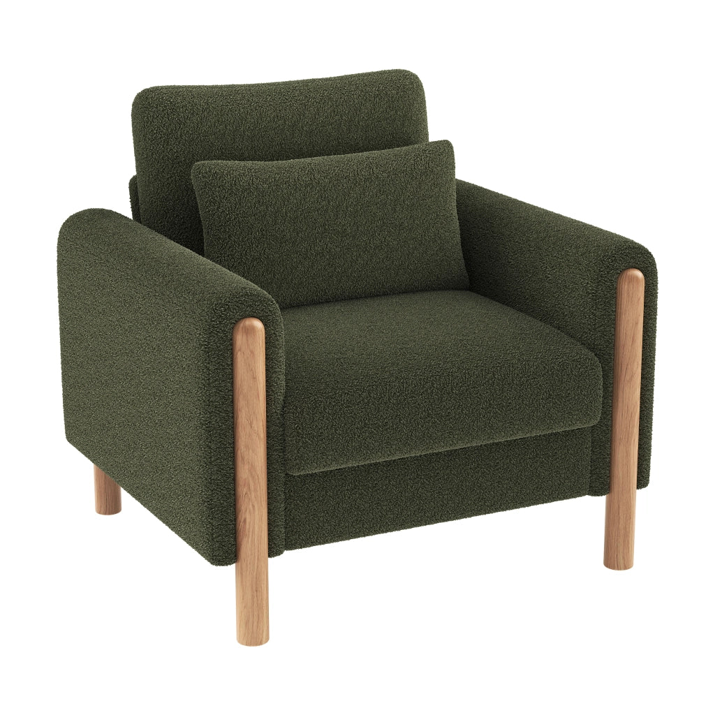 POLTRONA Lounge 87x83x88,5 cm in Teddy Verde