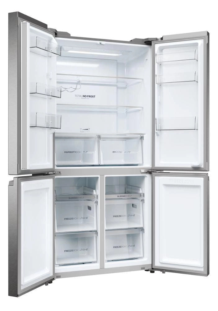 Haier Cube 90 Serie 5 HCR5919ENMP frigorifero side-by-side Libera installazione 528 L E Platino, Acciaio inox